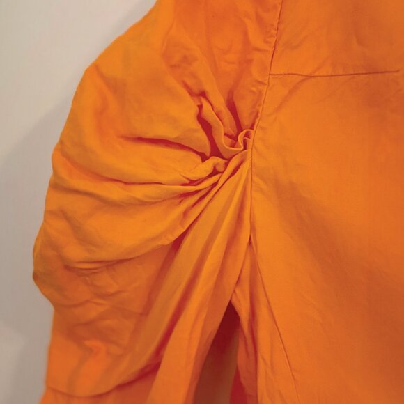 ACNE Orange Puff Sleeve Blouse - Picture 14 of 16